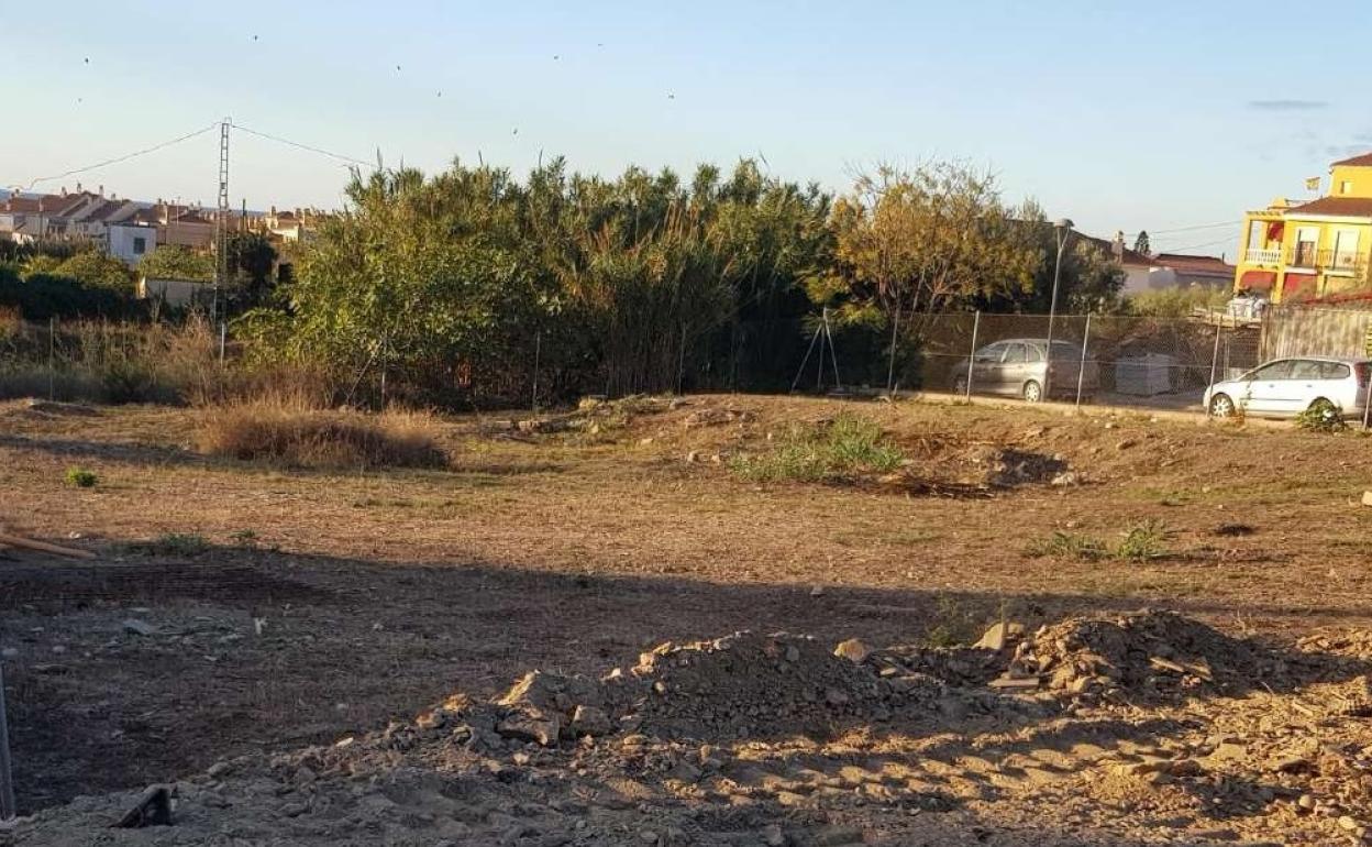 Imagen de la parcela donde se llevará a cabo la reforestación. 