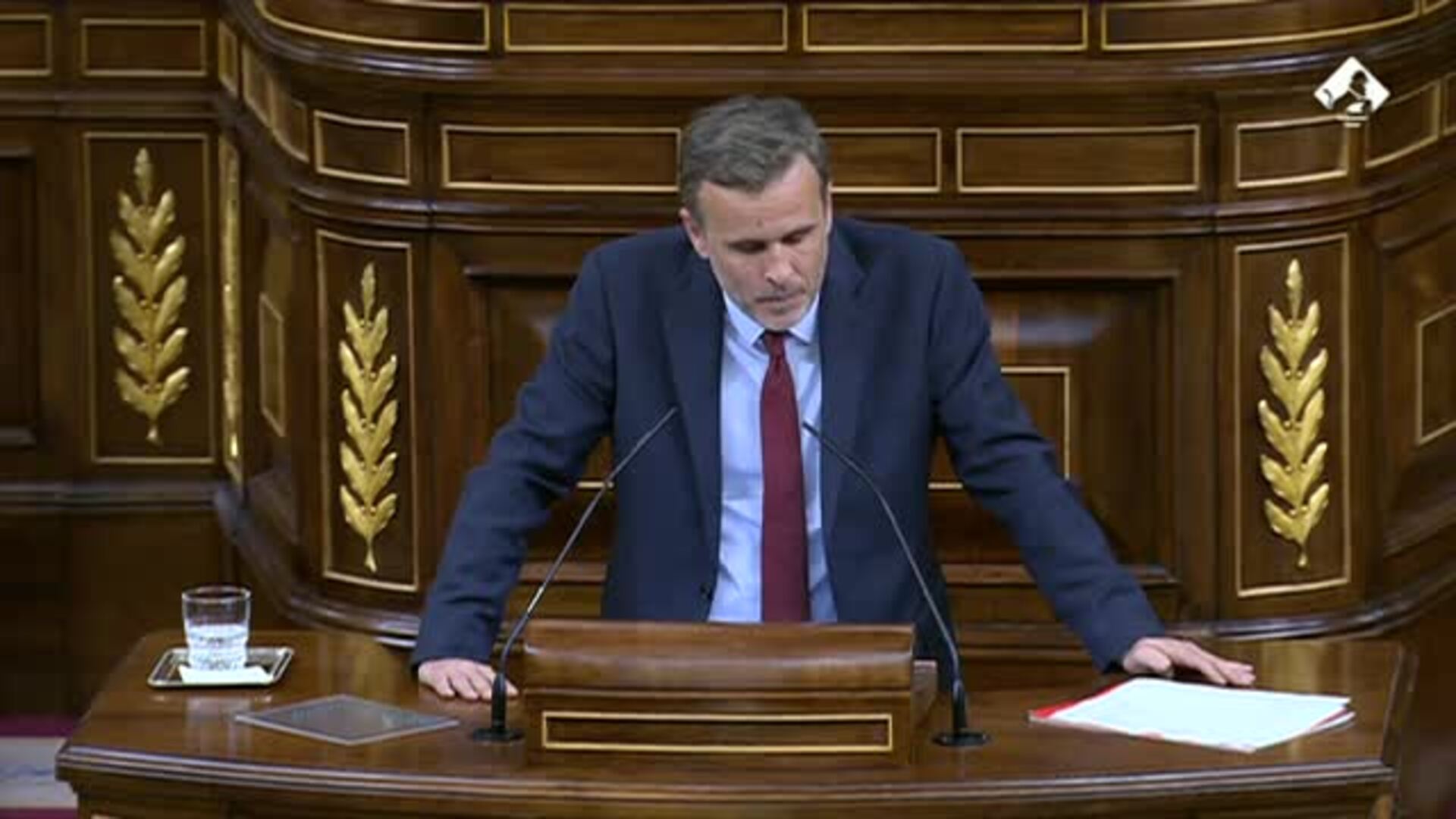 El diputado del PSOE, Nacho López, interviene en el Congreso para defender la candidatura de Málaga la Expo 2027