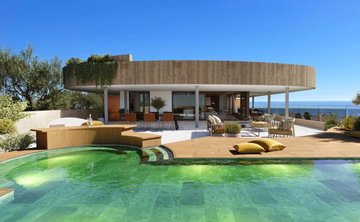 Infografía de una penthouse del nuevo complejo. 