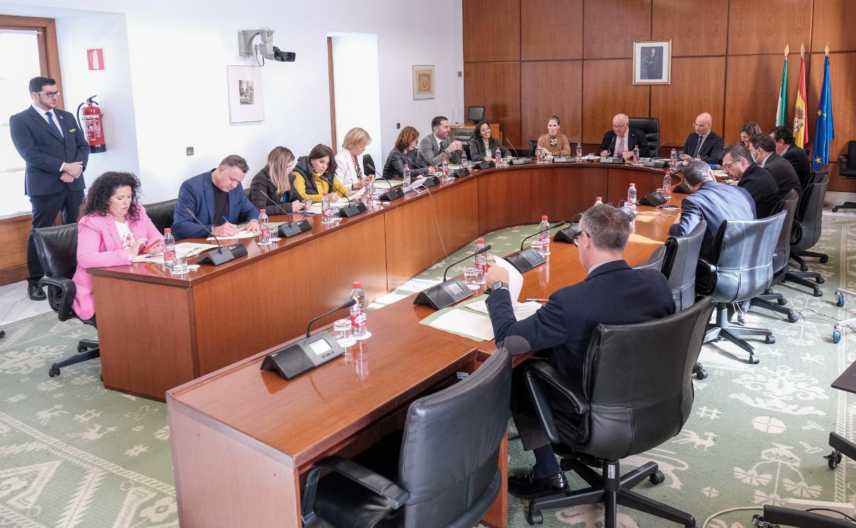 Junta de portavoces del Parlamento de Andalucía.