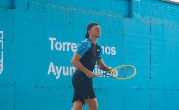 Alejandro Davidovich, en pleno entrenamiento este jueves. 