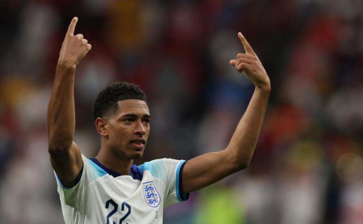 Jude Bellingham, durante el duelo de octavos entre Inglaterra y Senegal.