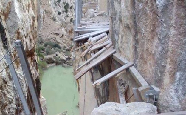 El Caminito del Rey cierra tres días por desprendimientos 