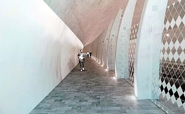 Así quedaría la zona peatonal en el interior del túnel