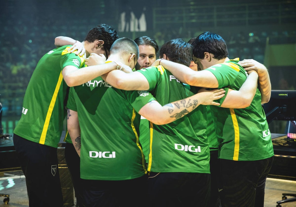 El equipo, en el estadio de Sao Paulo durante la última competición.