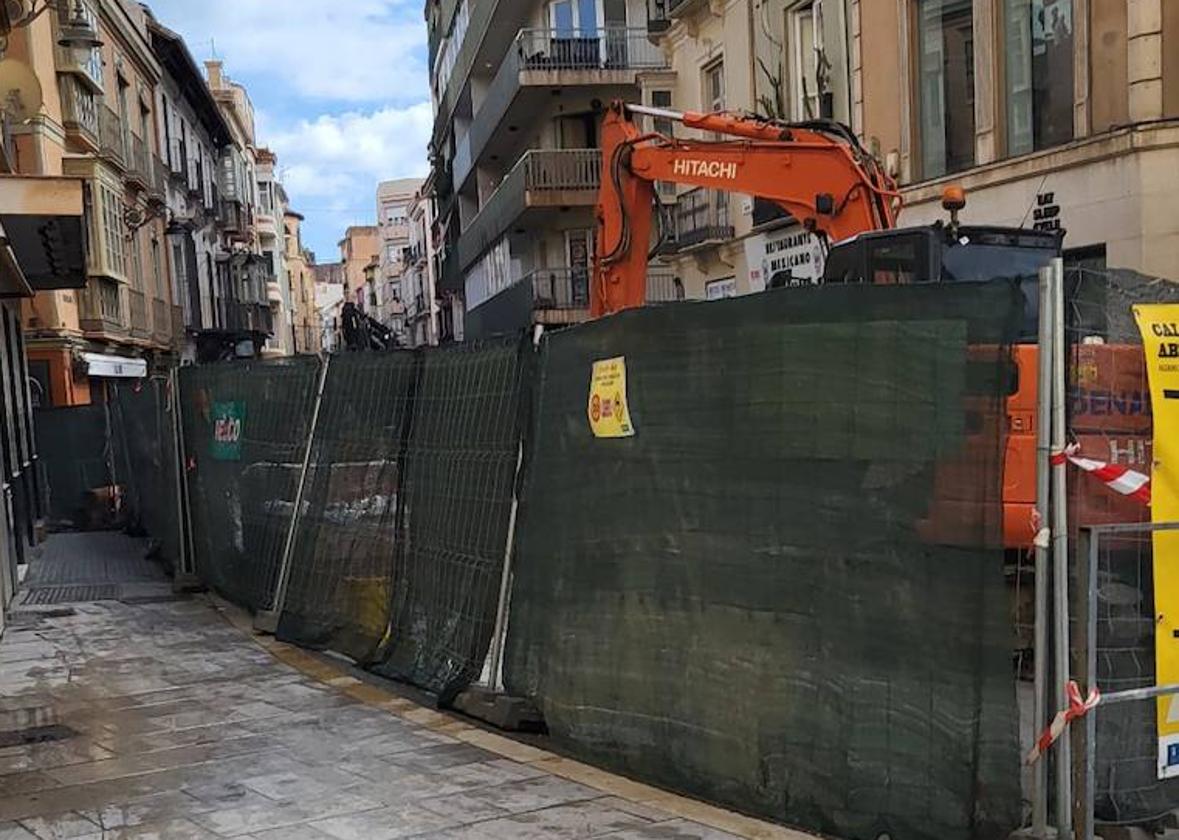 Vista de las obras, cerca de Mariblanca.