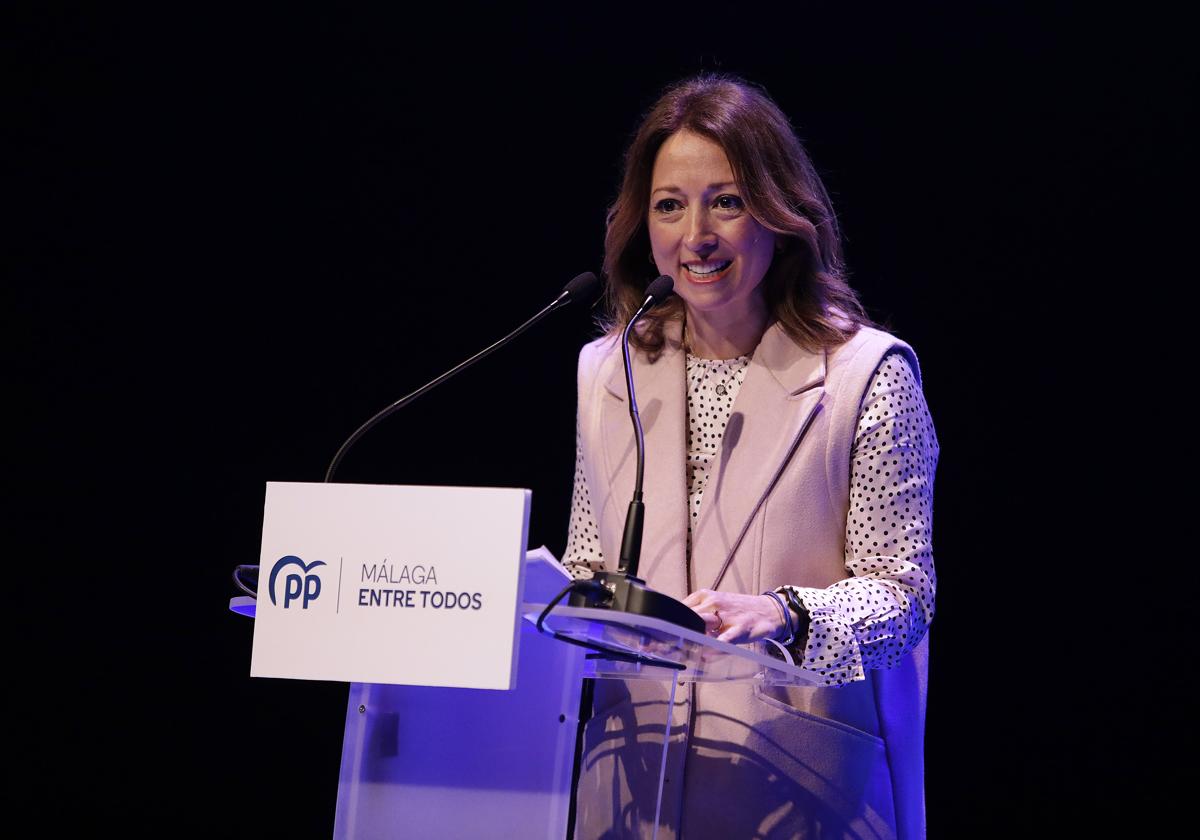 Patricia Navarro, durante la Convención del PP en Málaga capital celebrada este sábado.