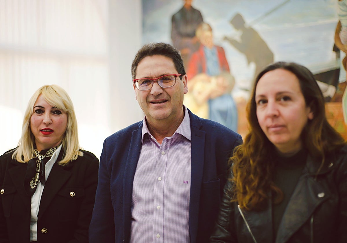 Los portavoces de la oposición, de IU, PSOE y Podemos.