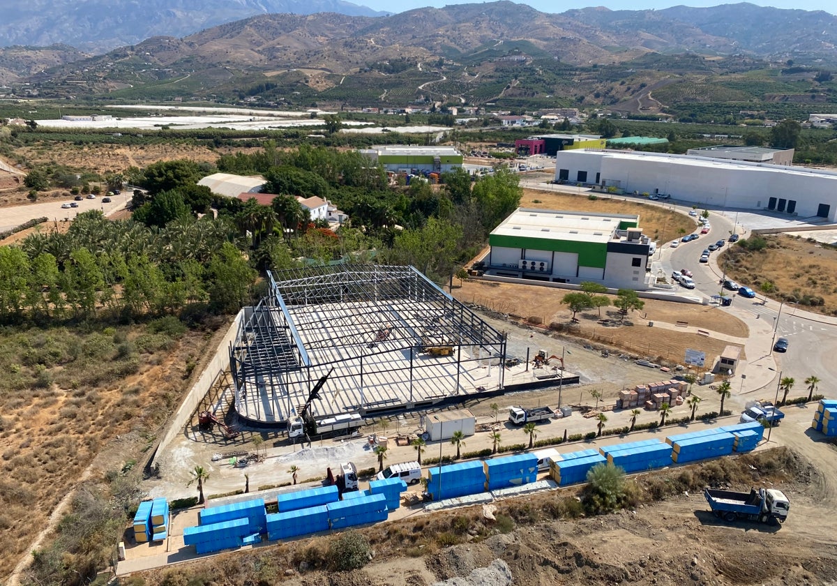 Imagen aérea de parte del recinto del Parque Tecnoalimentario de la Axarquía.