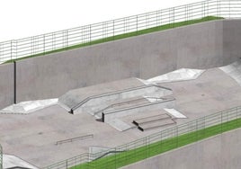 Plano del futuro skate park que se construirá en Monda.