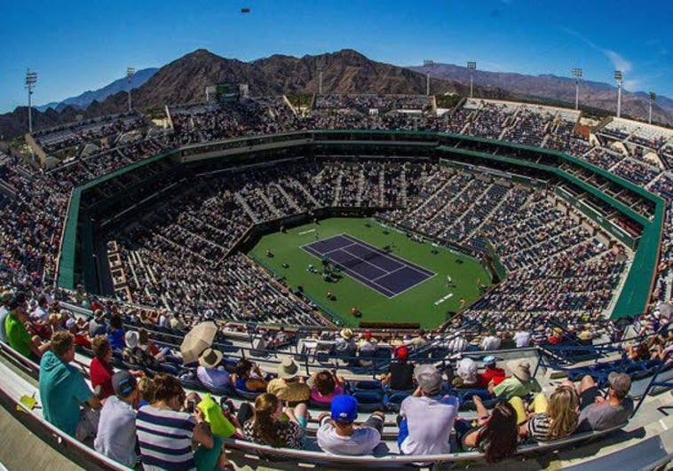 La pista central octogonal de Indian Wells, con capacidad para 16.000 espectadores.