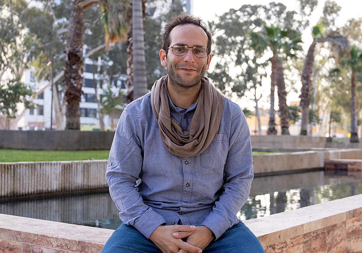 Pérez, en el parque de Martiricos, antes de la entrevista con este periódico.