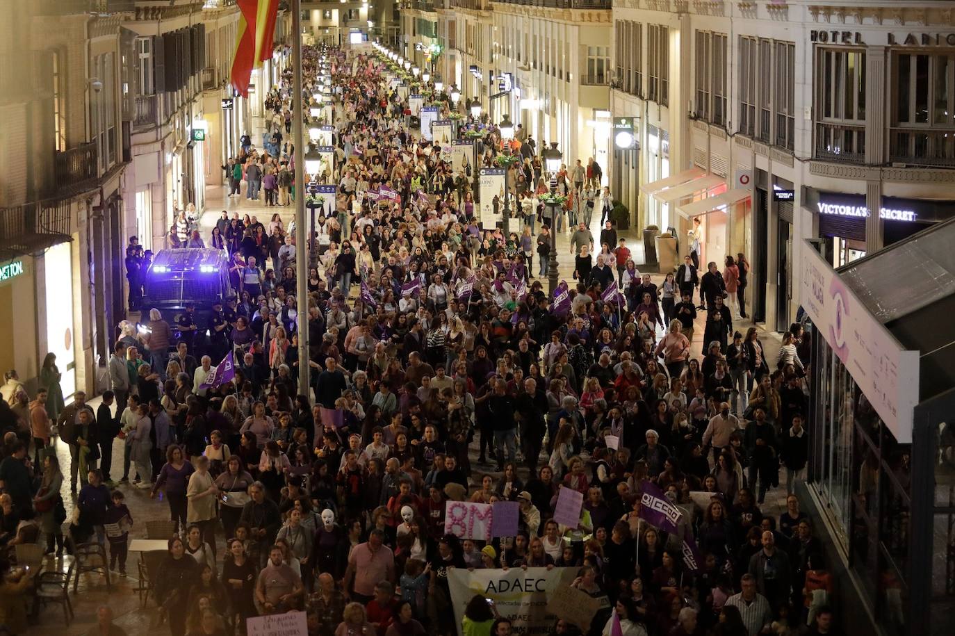 El feminismo malagueño ha marchado unido por los derechos de las mujeres