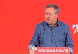 Juan Espadas, durante su intervención.