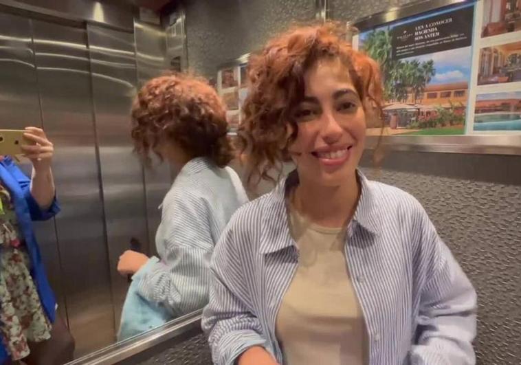 La actriz Mina El Hammani en el Málaga Palacio.