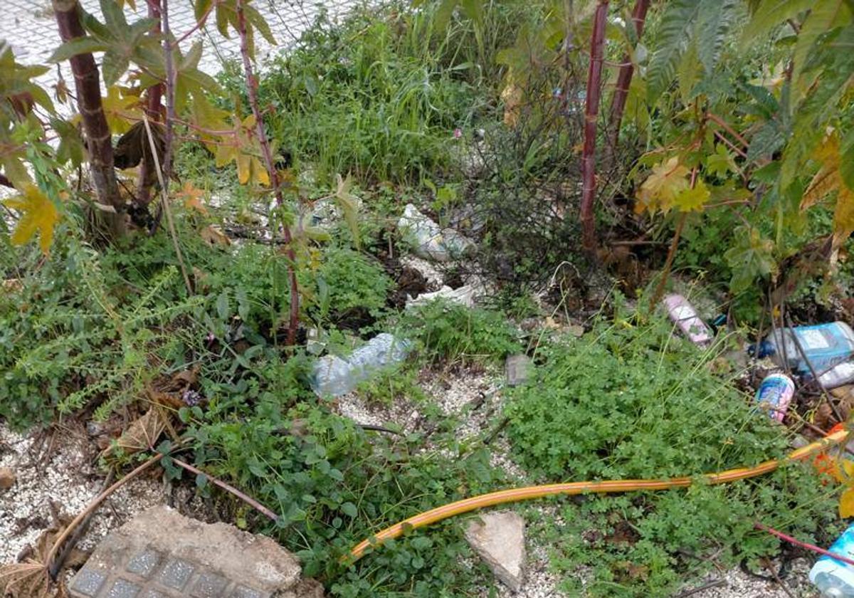 Desperfectos en la zona, que acumula basura en sus aledaños.