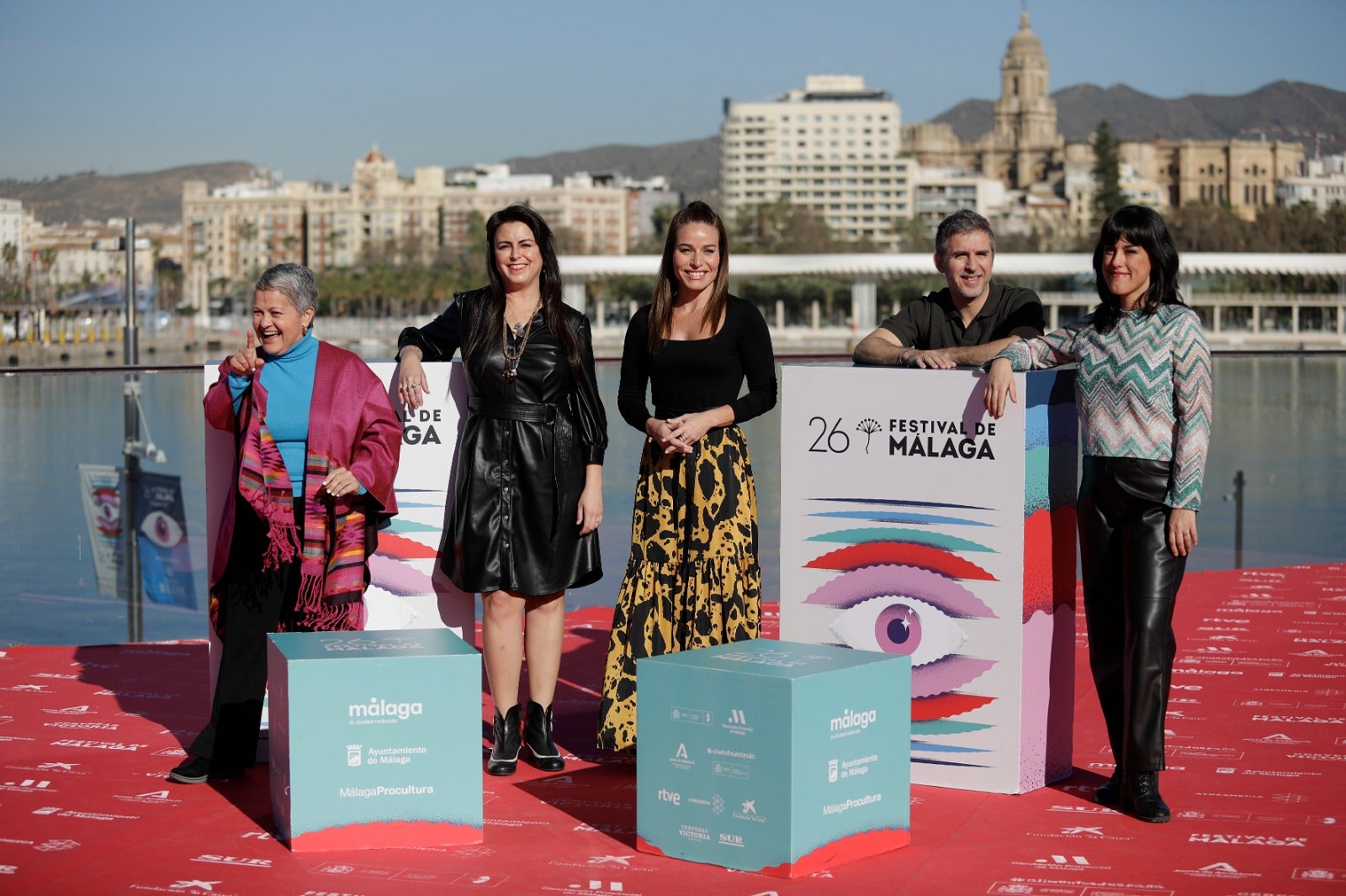 Photocall con el equipo de la película 'La pecera' de Glorimar Marrero. Con la presencia de la directora, las actrices Isel Rodríguez y Magali Carrasquillo y los productores Amaya Izquierdo y José Esteban.