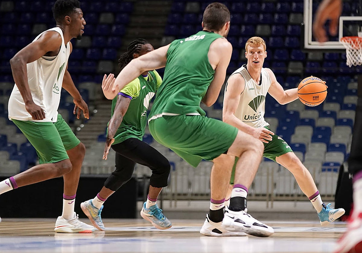Alberto Díaz, en un entrenamiento esta semana.