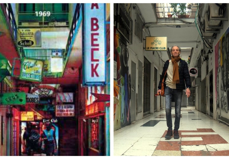 El Pasaje Begoña en los 60' y ahora, con Gino en primer plano.