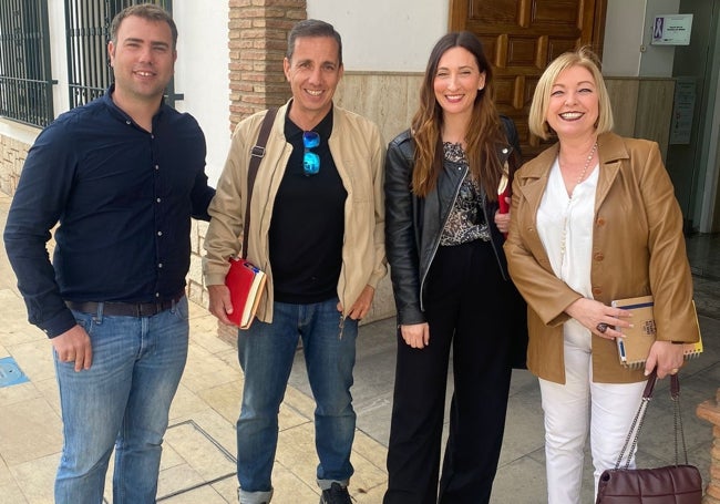 Los cuatro ediles del PSOE en la oposición en el Ayuntamiento torroxeño.