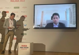 Al Khelaifi, presidente del PSG y dirigente de Qatar Sports Investments en un evento de 'Marca' en el Pompidou Málaga.