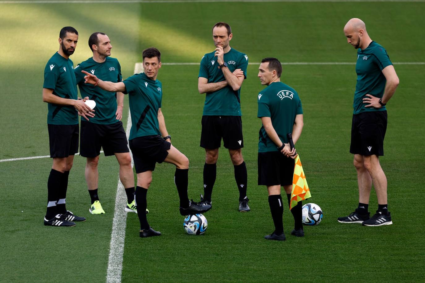 Entrenamiento de la selección española de fútbol en La Rosaleda