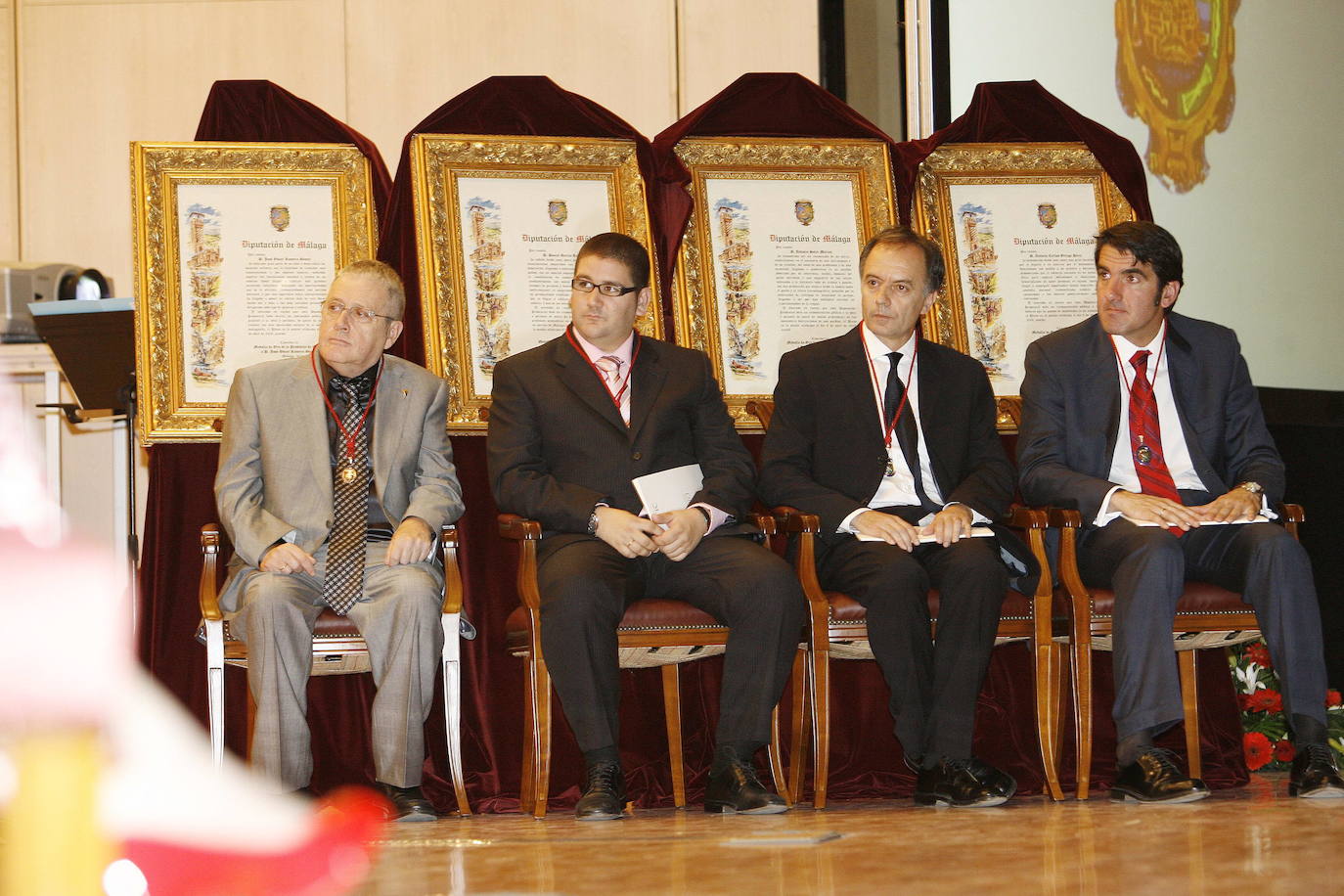 Óscar Romero, Dani Garcia, Antonio Soler y Antonio Carlos Ortega, con las medallas de la Provincia en 2009 