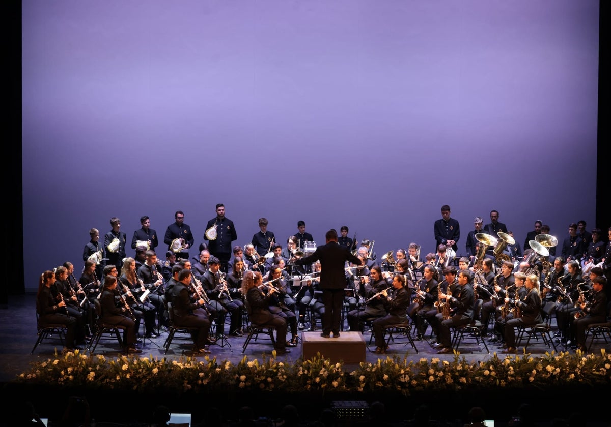 La banda de música Virgen del Rocío debutó en el pregón.