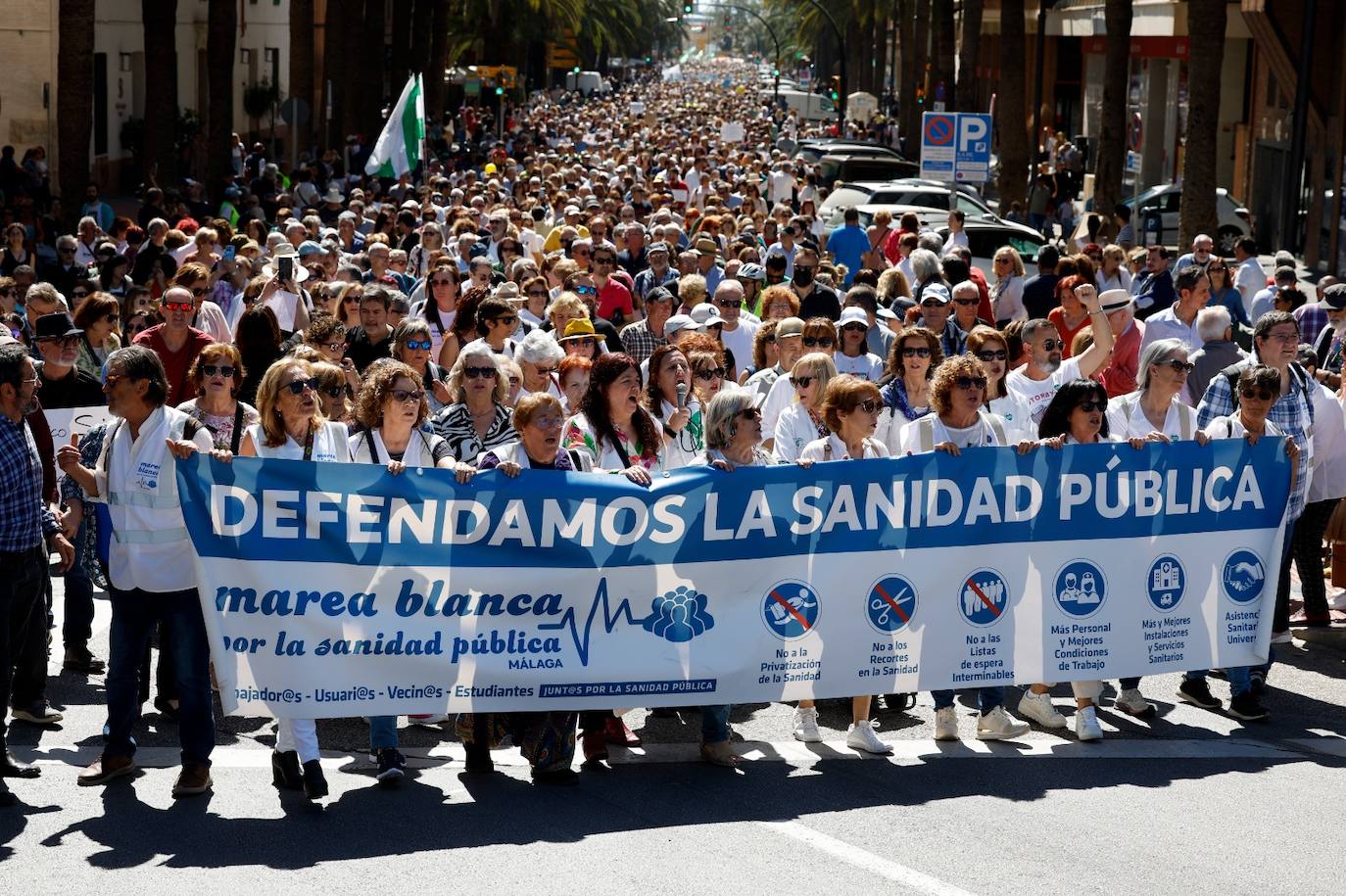 Amplio respaldo político, sindical y social a la convocatoria de Marea Blanca, con manifestaciones en todas las capitales andaluzas