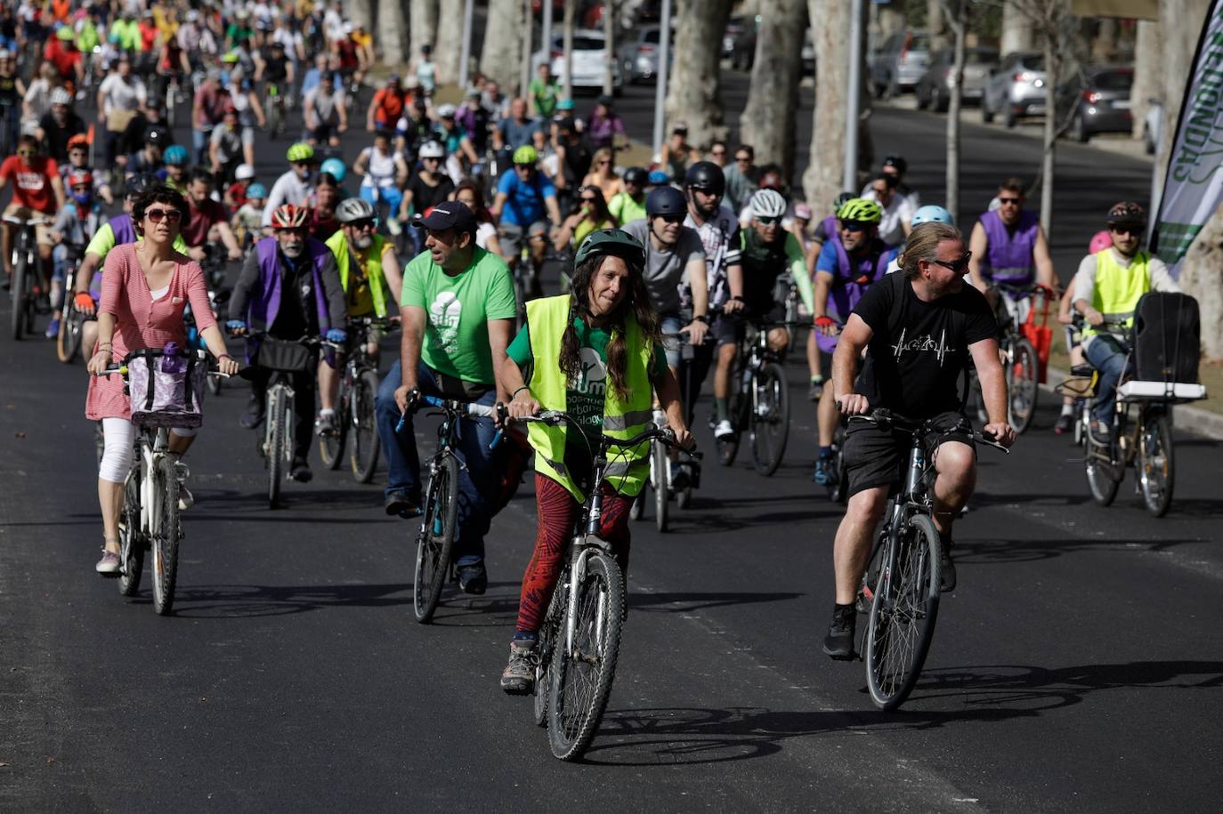 Casi mil personas se manifiestan en Málaga para exigir más carriles bici