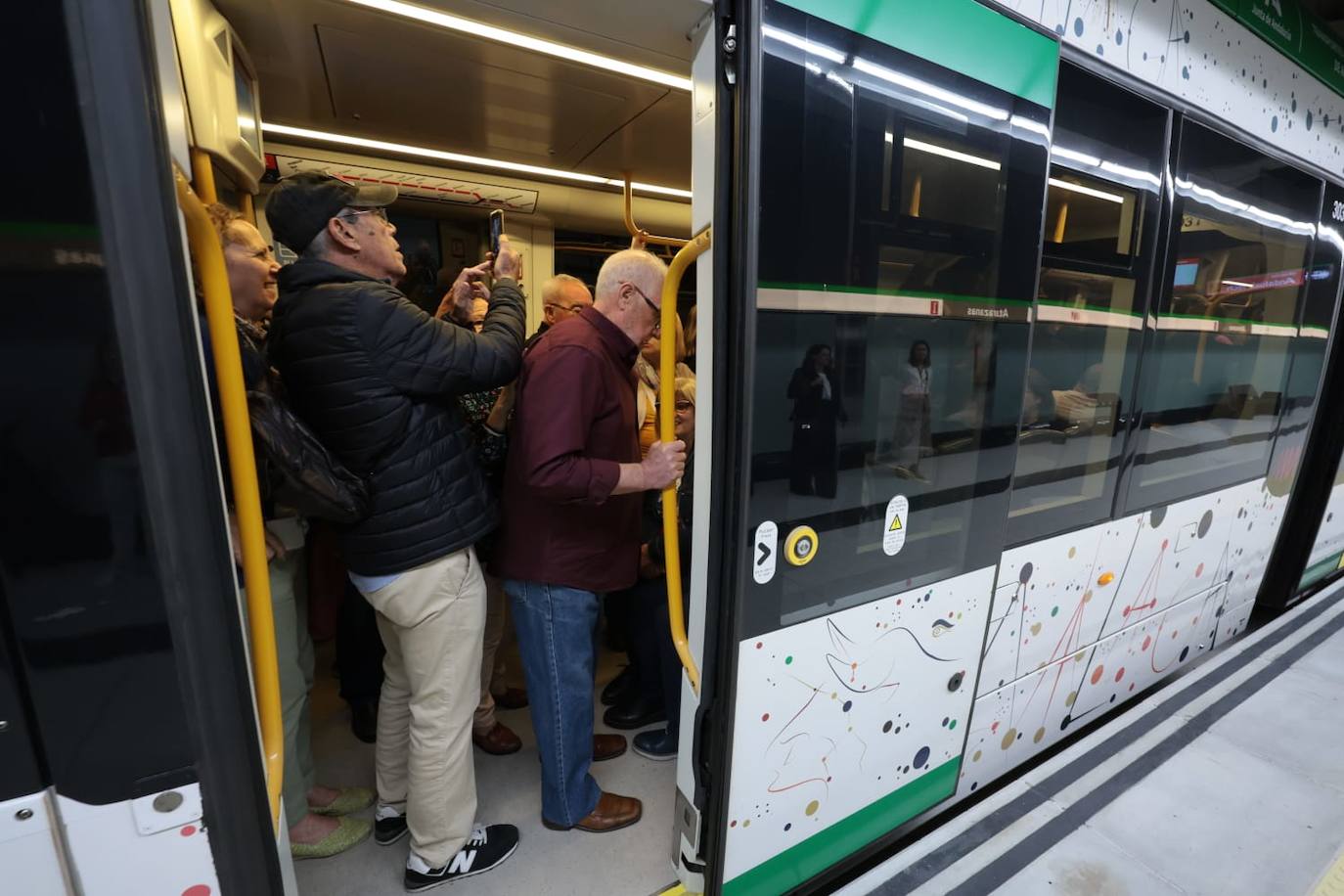 Inauguración de la llegada del Metro de Málaga al Centro