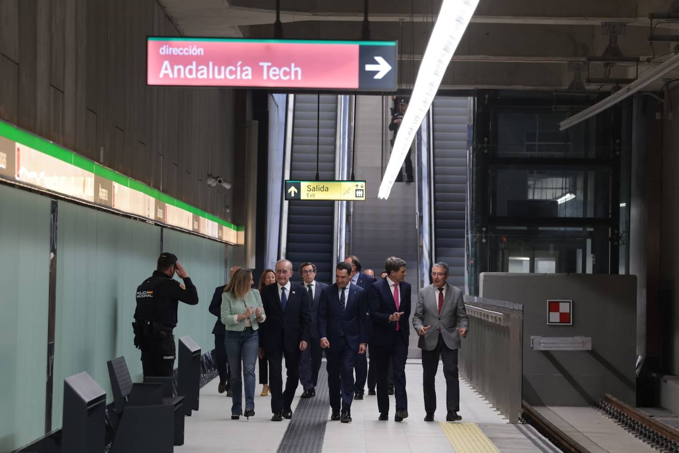 Inauguración de la llegada del Metro de Málaga al Centro