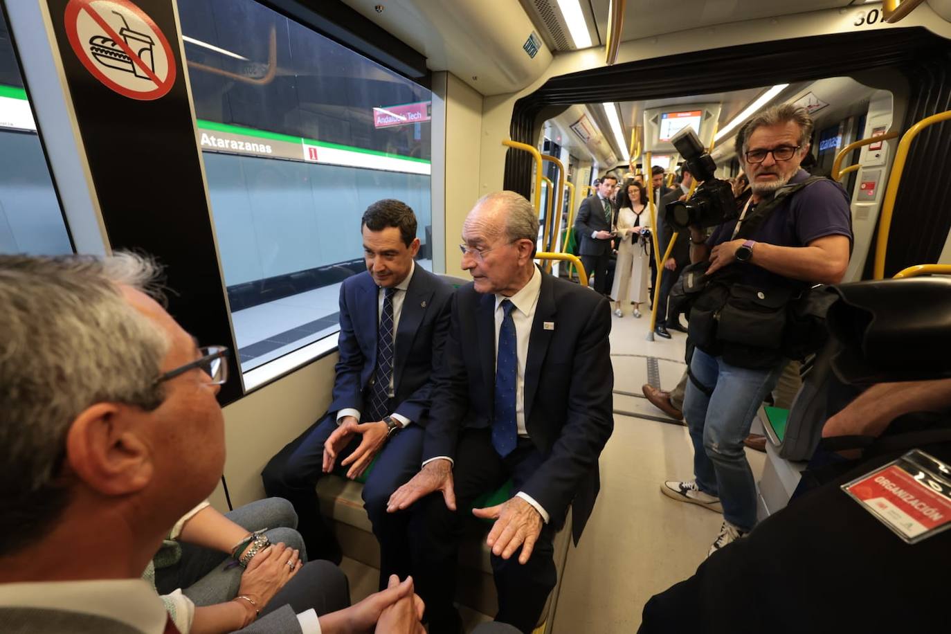 Inauguración de la llegada del Metro de Málaga al Centro