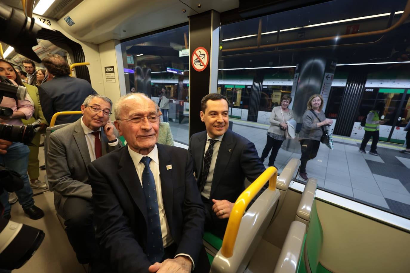 Inauguración de la llegada del Metro de Málaga al Centro