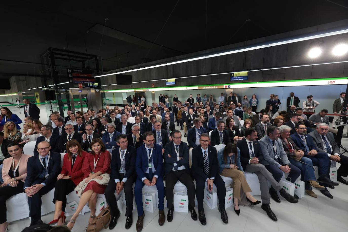 Inauguración de la llegada del Metro de Málaga al Centro