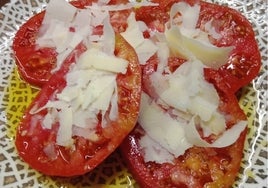 En Casa Antonio sirven el tomate de variedad rosa ecológico.