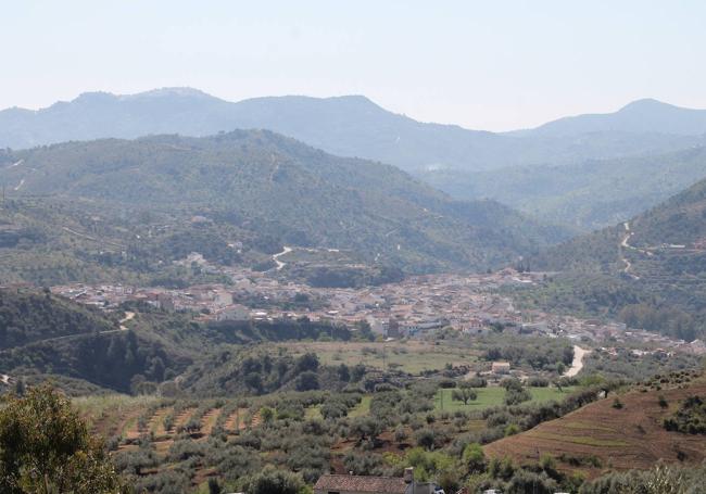 Vista de Riogordo desde el ecuador de la ruta