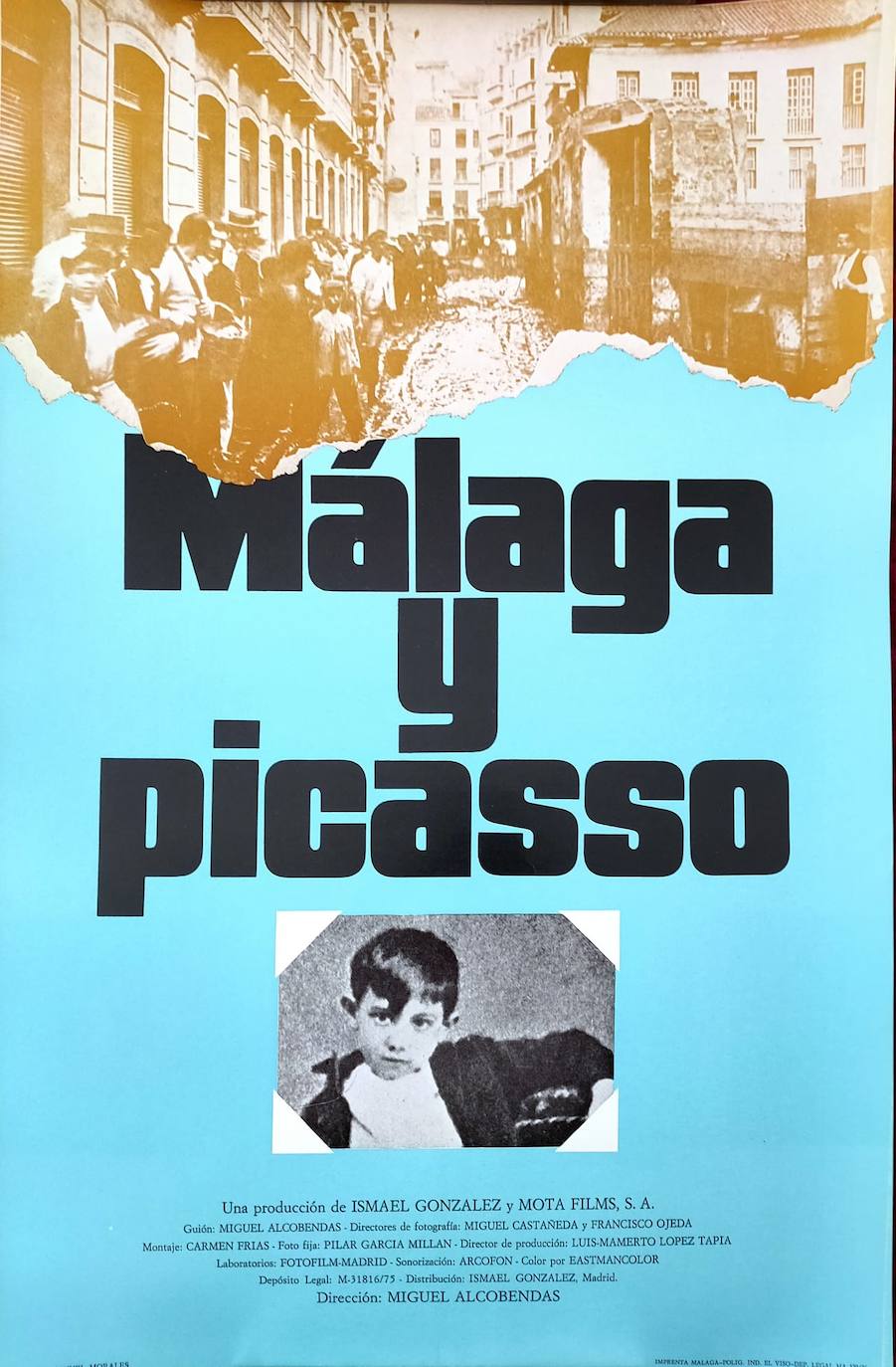 Cartel original de Malaga y Picasso estrenada en 1975