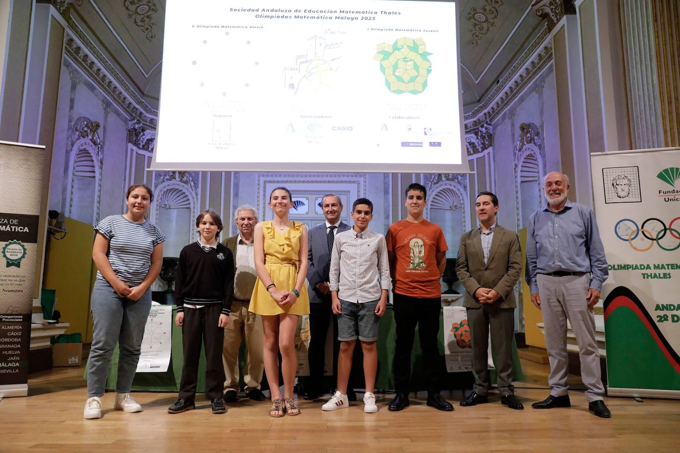 Los cinco representantes de Málaga, alumnos de 2.º de la ESO.