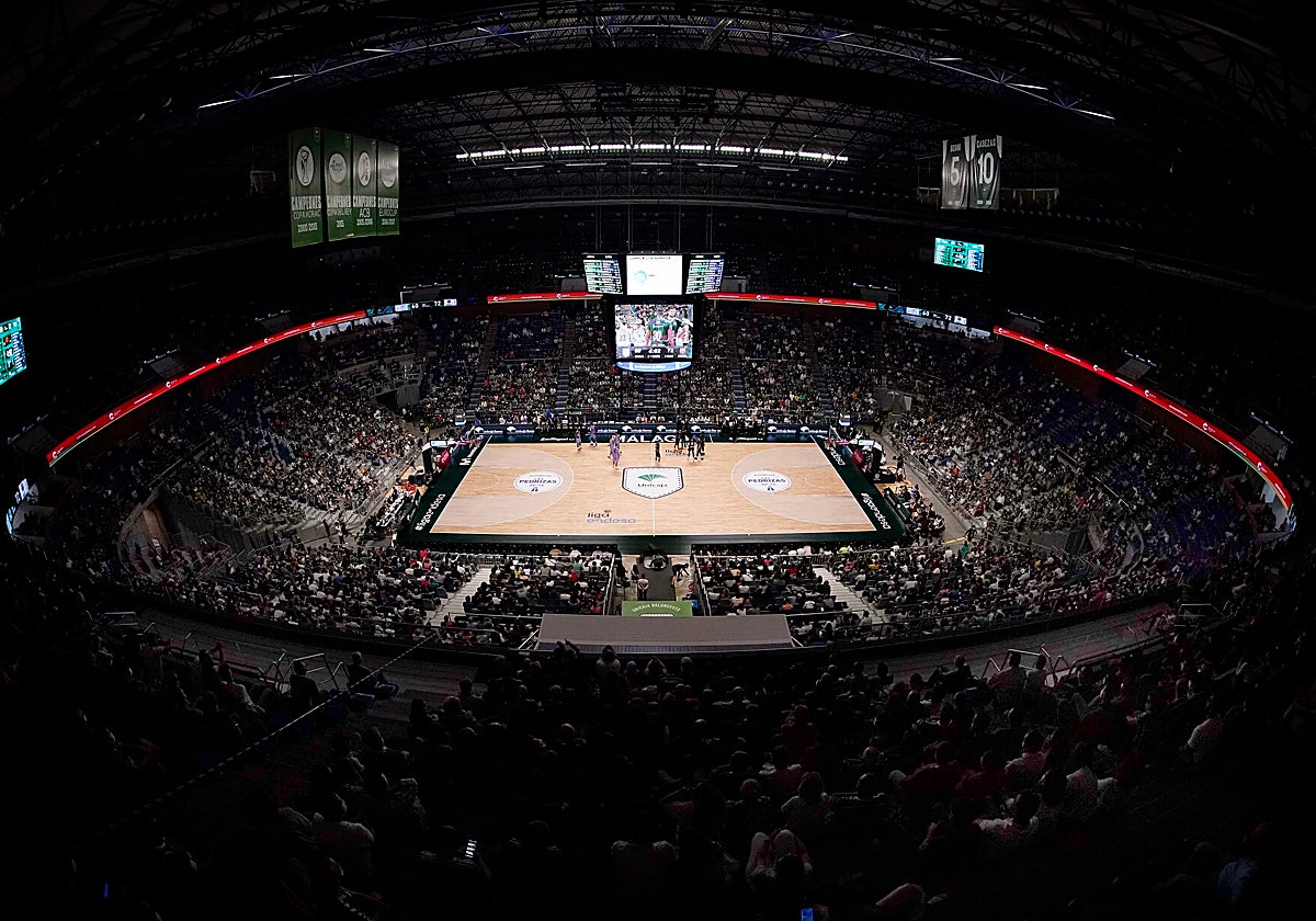 Imagen del Palacio de los Deportes durante un partido del Unicaja.