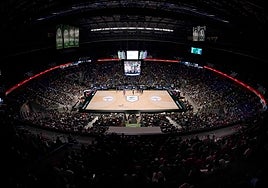 Imagen del Palacio de los Deportes durante un partido del Unicaja.