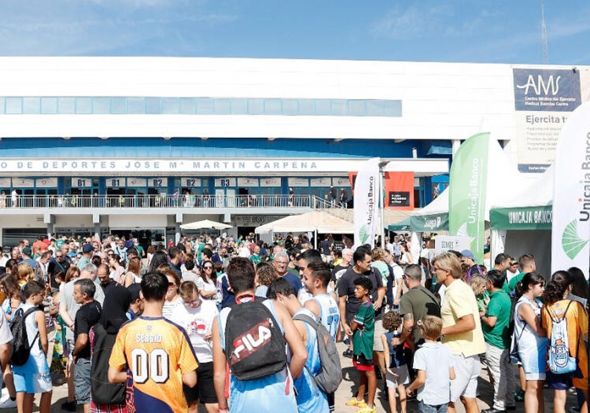 Imagen de la Fanzone del Unicaja antes de un partido.