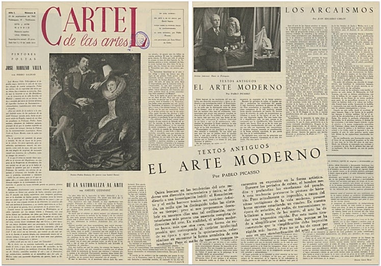 Número 6 de 'Cartel de las Artes' que publicaba el artículo de Picasso 'El arte moderno'.