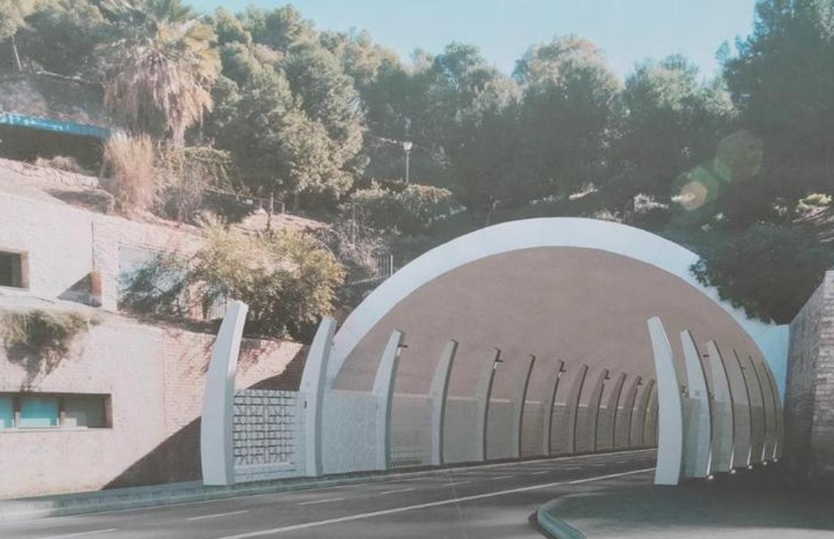 Recreación del proyecto de reforma del túnel de la Alcazaba.