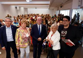 Salado, Villalobos, De la Torre, Carmena, Villalobos y Gómez, en el Aula de Cultura de SUR.