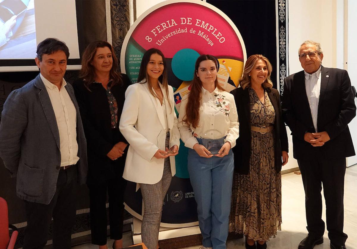 Distintas personalidades en la presentación de la octava edición de la Feria de Empleo de la Universidad de Málaga.
