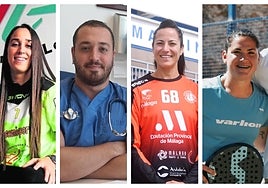 De izquierda a derecha: Gómez, Peralta, Fernández y De los Santos.