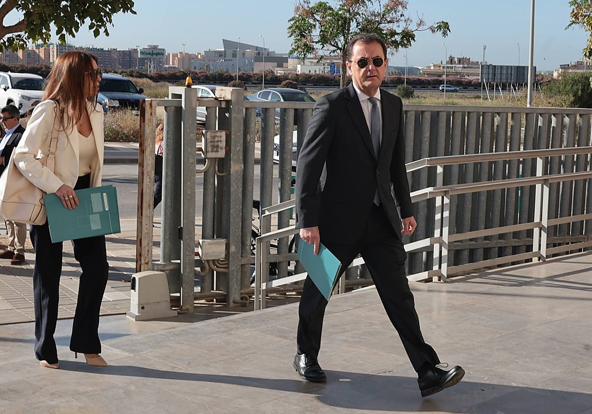 José María Muñoz, el viernes pasado a su llegada a la Ciudad de la Justicia.