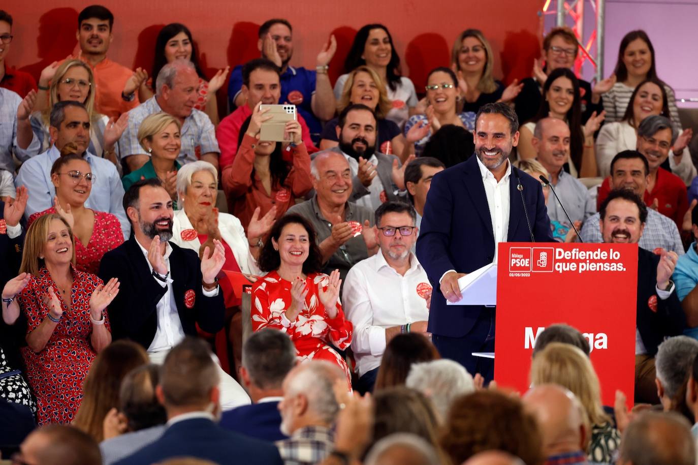 Pedro Sánchez arropa a Dani Pérez en Málaga