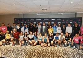 Presentación del Ironman 70.3 Marbella con los deportistas locales.